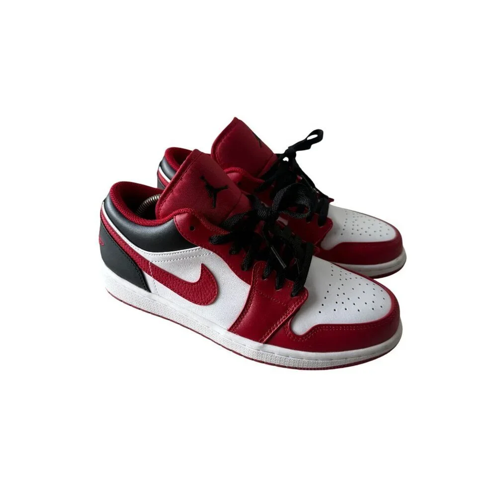Nike Air Jordan 1 Low Shoes Chicago Bulls Red Sneakers 553558-163 Size 9 Limited